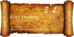 Eipl Levente névjegykártya